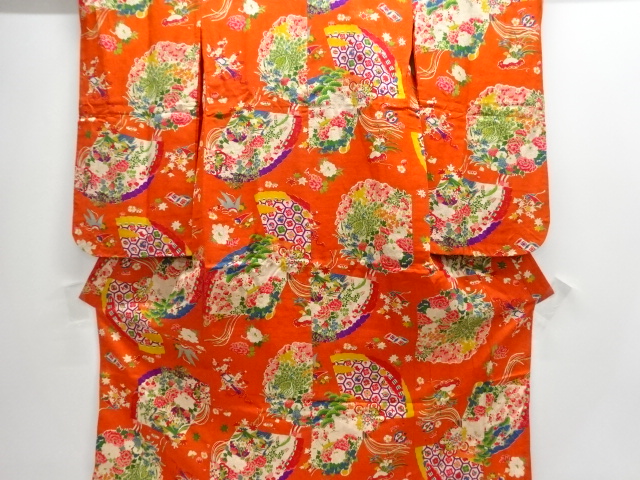 Japanese Kimono / Chirimen Kinsha Silk